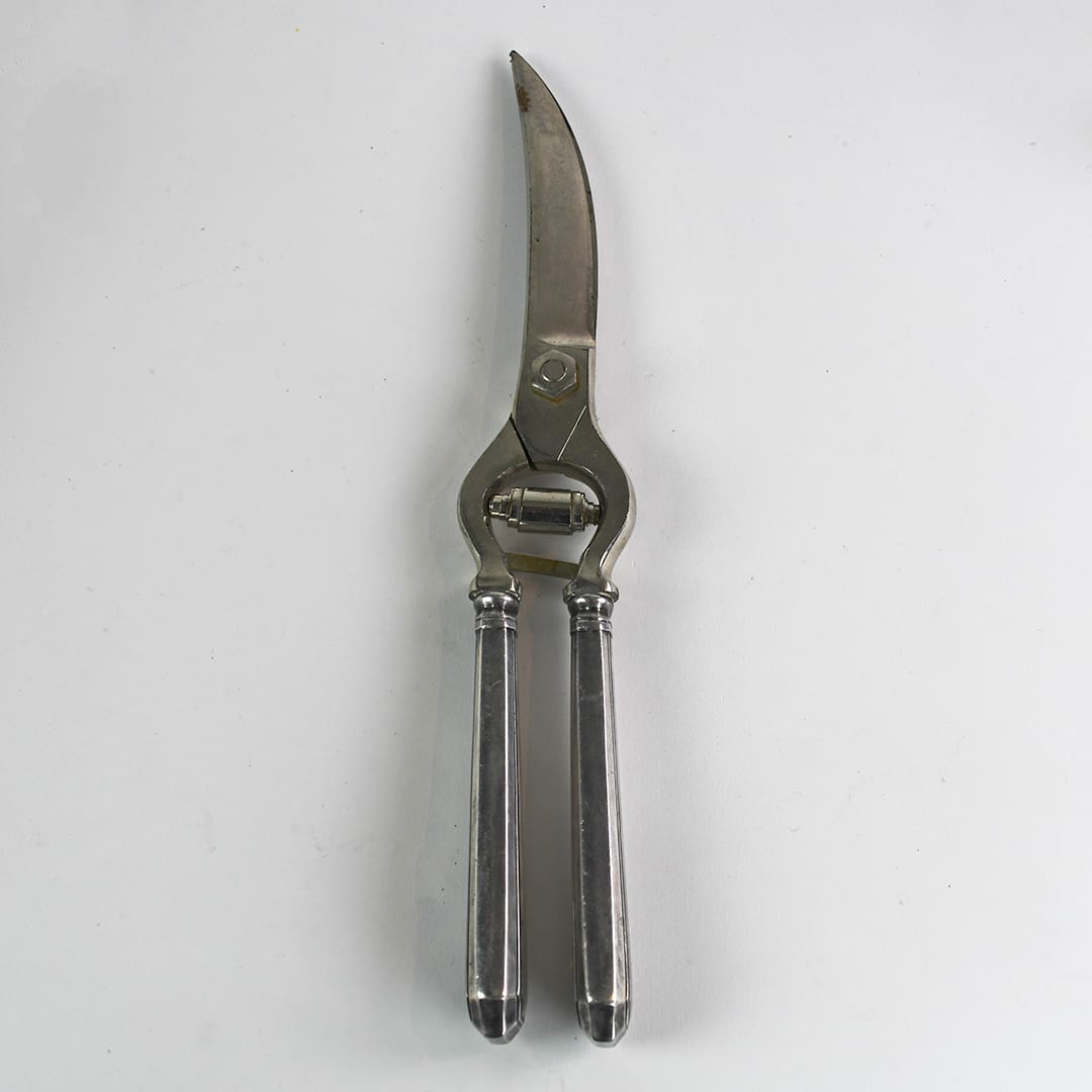 Vintage Sterling Handle Poultry Shears 11 3/8" - Image 2
