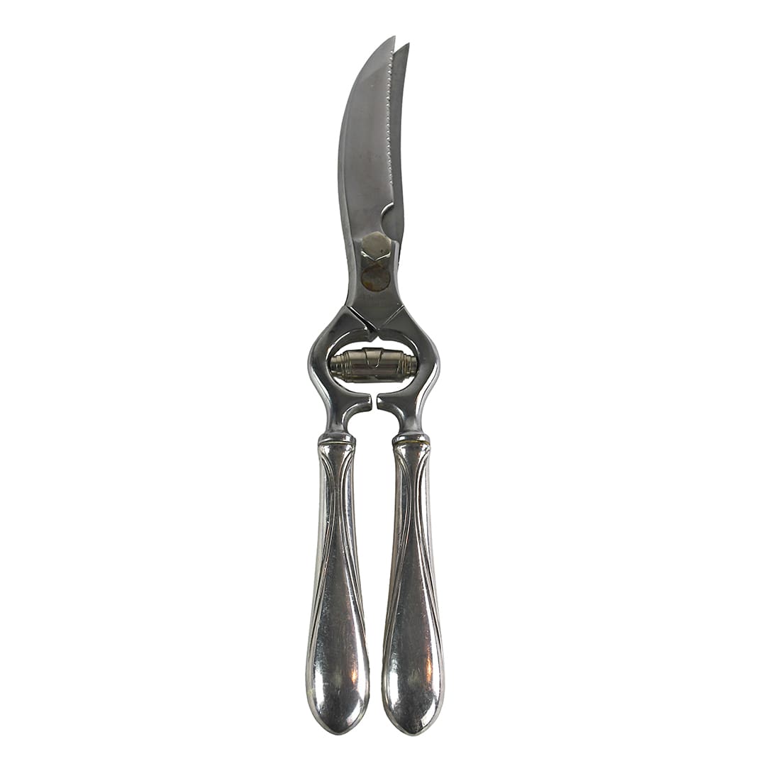 Vintage Sterling Handle Poultry Shears 10 3/8"