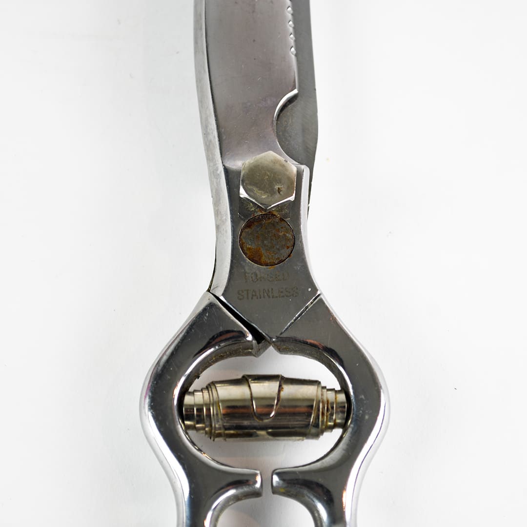 Vintage Sterling Handle Poultry Shears 10 3/8" - Image 4