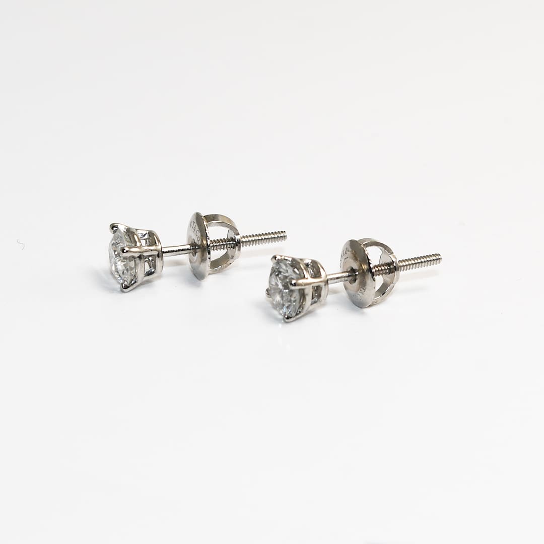 Tiffany & Co. Diamond Stud Earrings in Platinum
