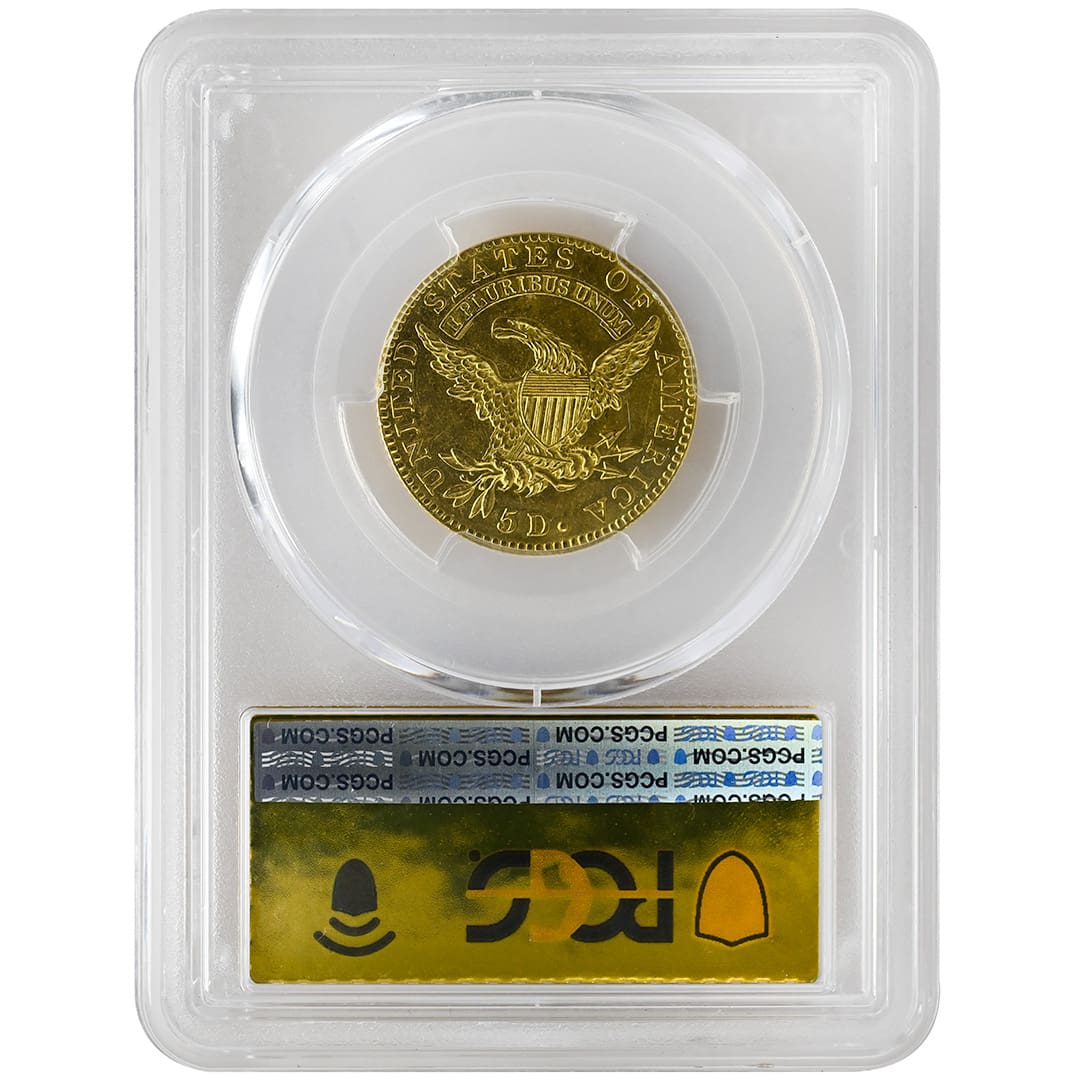 1824 $5 Capped Bust Rare Coin, PCGS MS60
