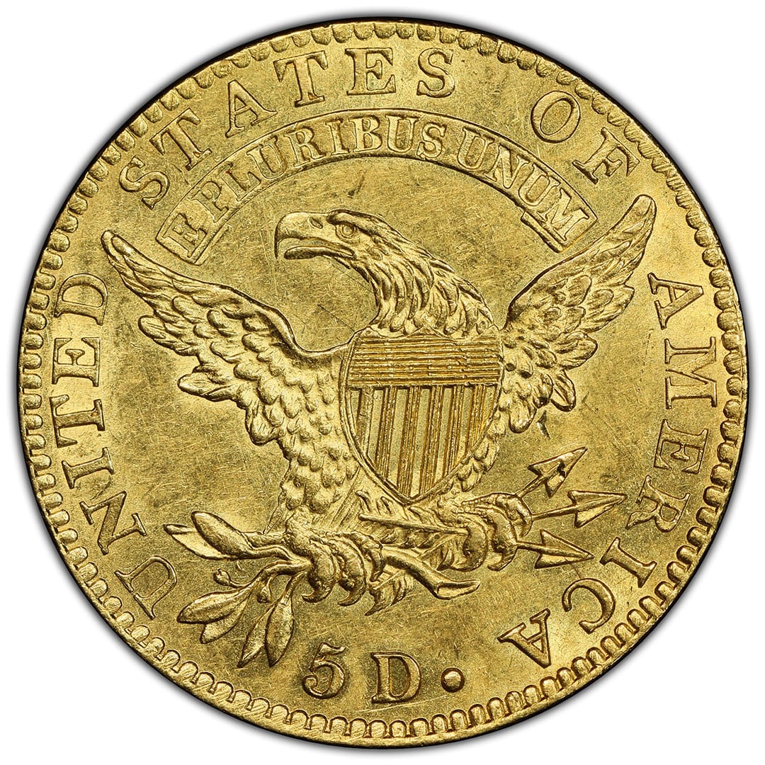1824 $5 Capped Bust, PCGS MS60 - Image 3