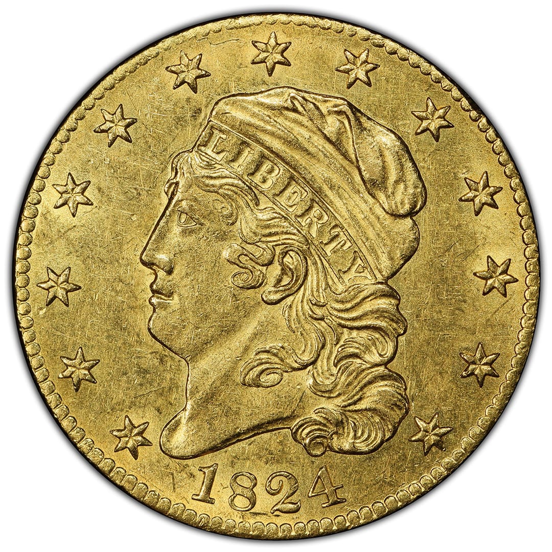 1824 $5 Capped Bust, PCGS MS60 - Image 2