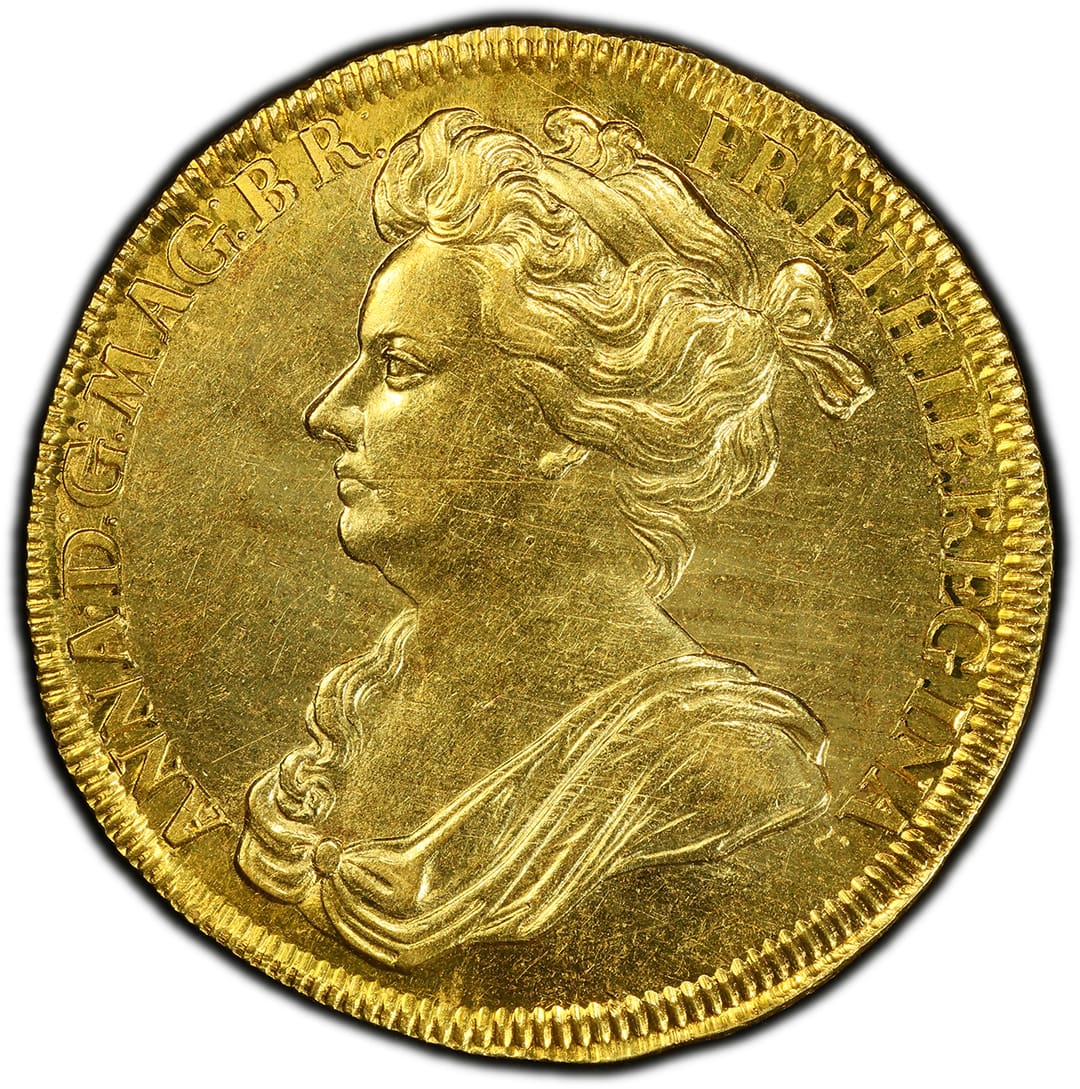1702 Medal Queen Anne Coronation Gold Medal, PCGS MS62 - Tangible
