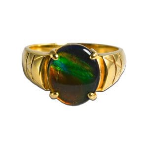 Ammolite Ring