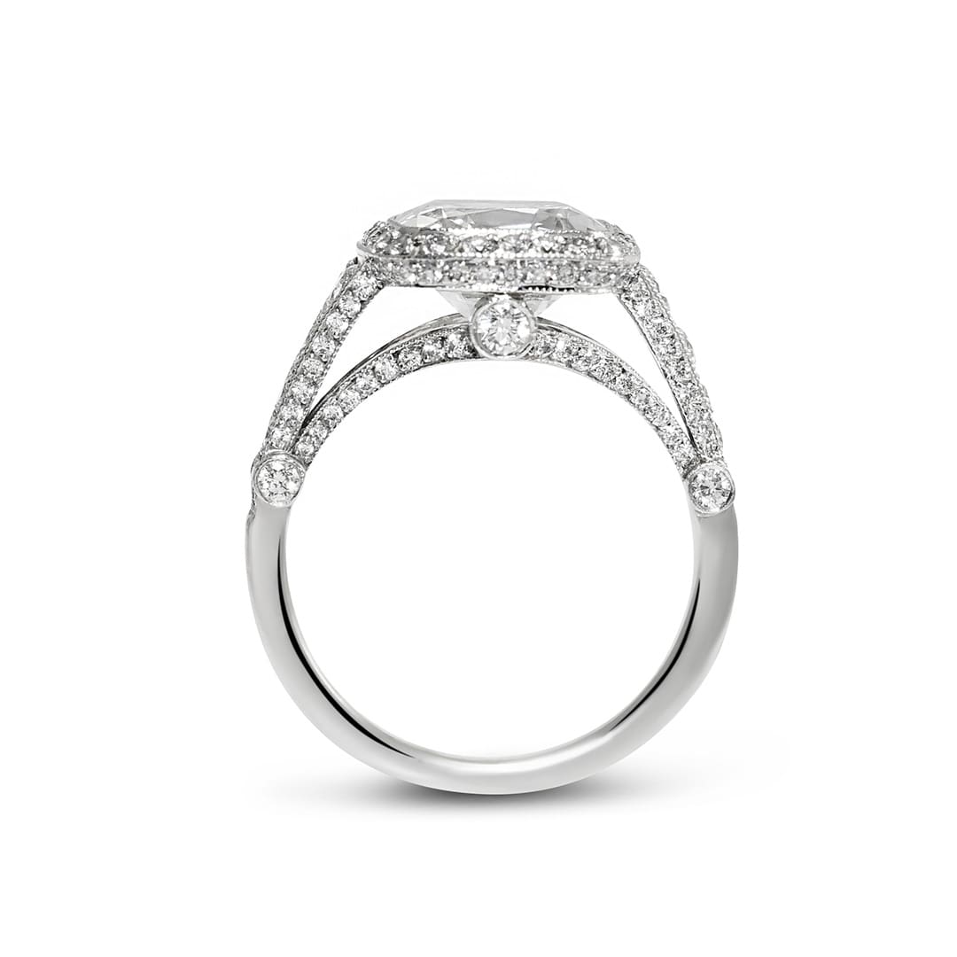 Tiffany \u0026 Co 3.18ct D/IF Cushion Cut Diamond Ring, 6.9gr - Tangible  Investments, image size:1080x1080