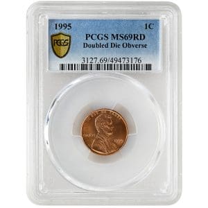 1995 1C Doubled Die Obverse, PCGS MS69RD Lincoln Cent