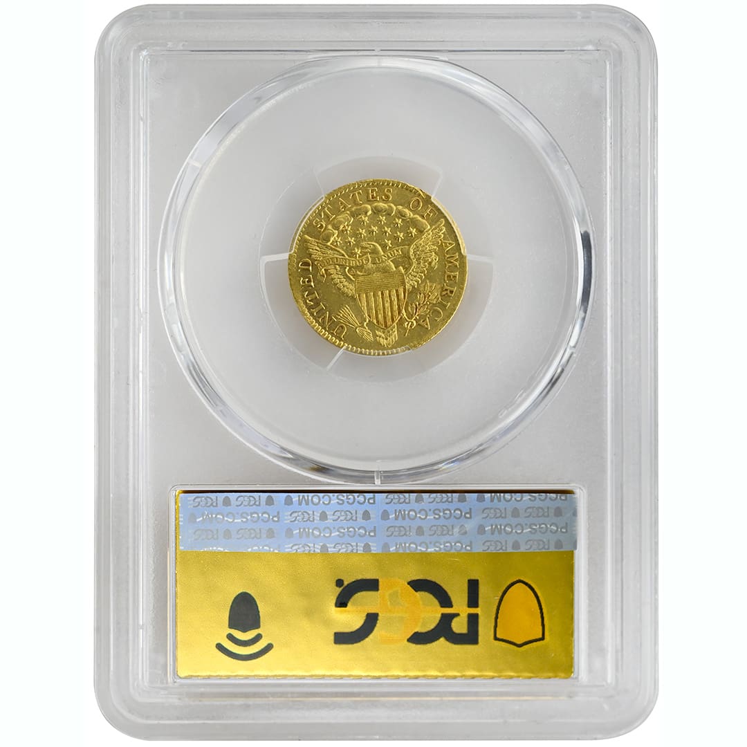 1802/1 $2.50 Draped Bust Rare Coin, PCGS MS6