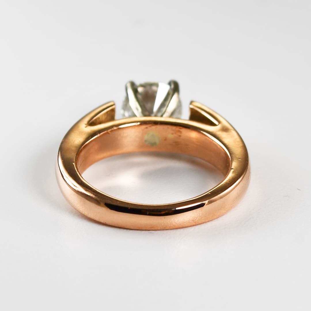 14K Rose Gold DIamond Solitaire Engagement Ring 1.03ct - Image 6