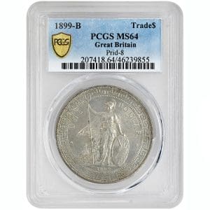 1899-B Trade $1 Prid-8 Great Britain world coin MS64 PCGS