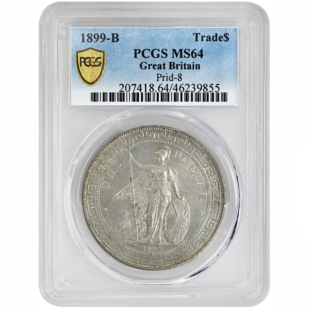1899-B Trade $1 Prid-8 Great Britain world coin MS64 PCGS
