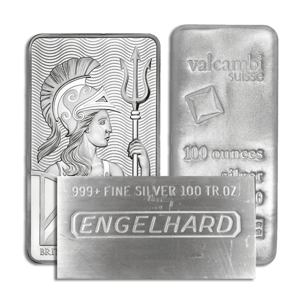 100 oz Silver Bar – Brand Varies