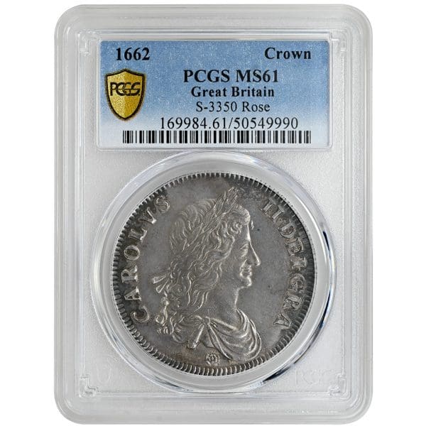 1662 Crown Charles II, PCGS MS61 GREAT BRITAIN