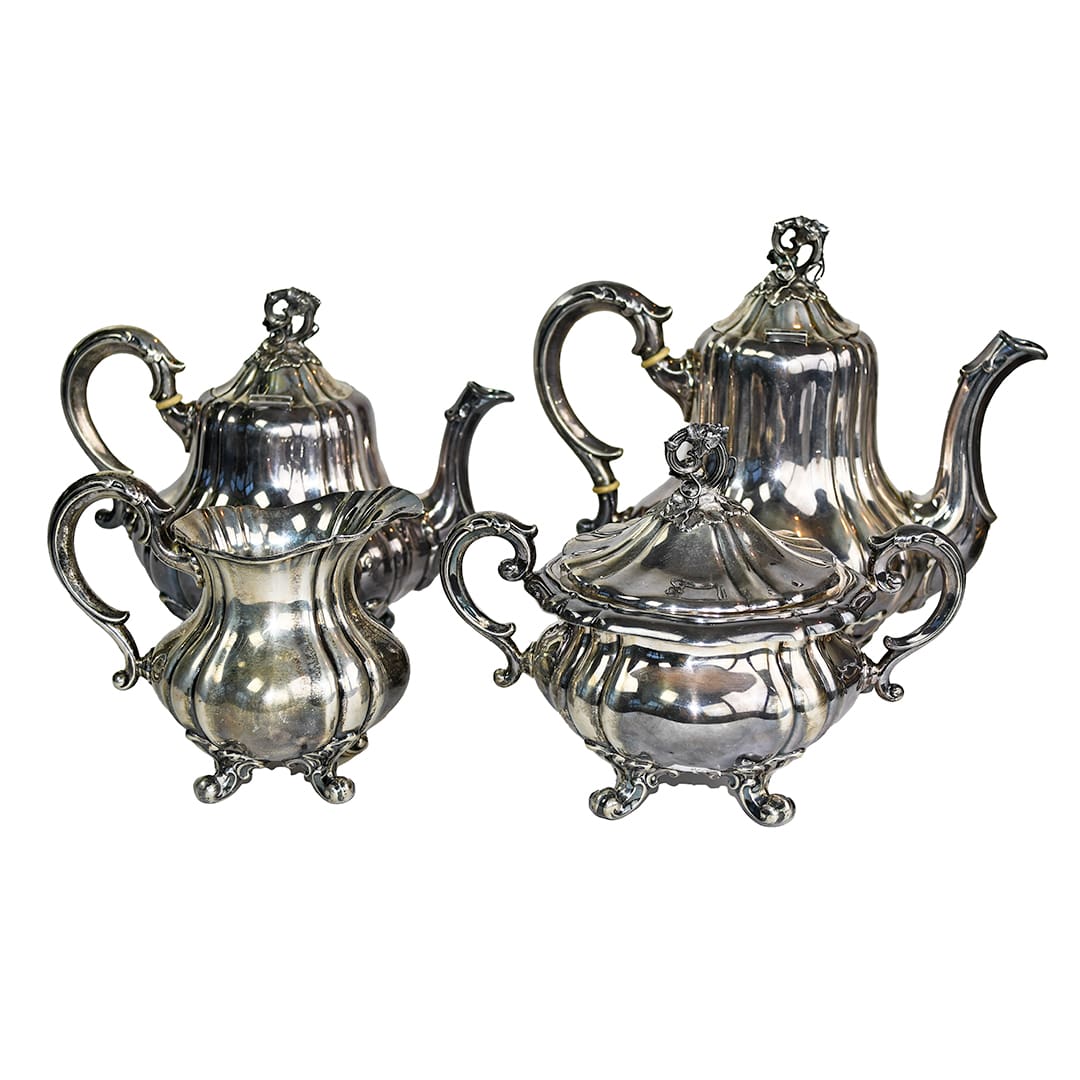 Art Nouveau Four-Piece Tea and Coffee Set