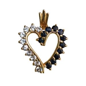 Cubic Zirconia Heart Pendant