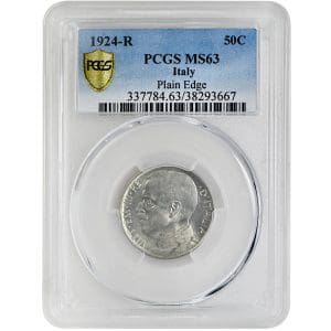 1924-R 50C Italy, PCGS MS63
