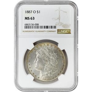 1887-O $1 Morgan Dollar Rare Coin, NGC MS63