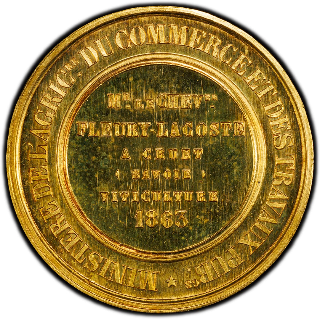 1863 France, Napolean III Emperuer Medal, PCGS SP66