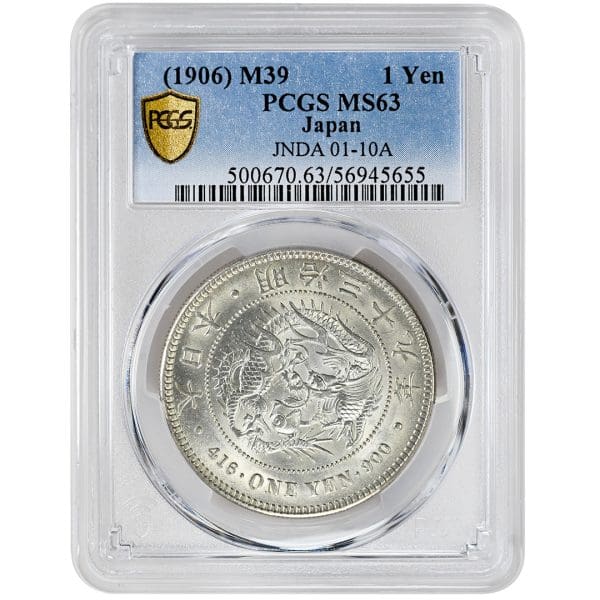1906 JAPAN 1 Yen, PCGS MS63