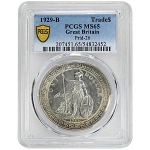1929-B $1 Great Britain, Trade Dollar PCGS MS65