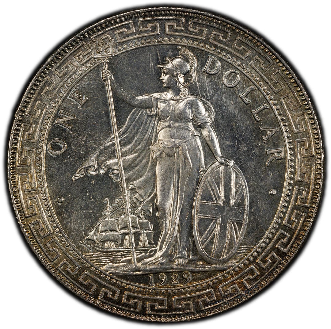 1929-B $1 Great Britain, Trade Dollar PCGS MS65