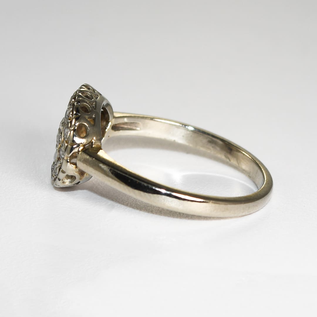 14K White Gold Vintage Diamond Ring 0.25ct - Image 4