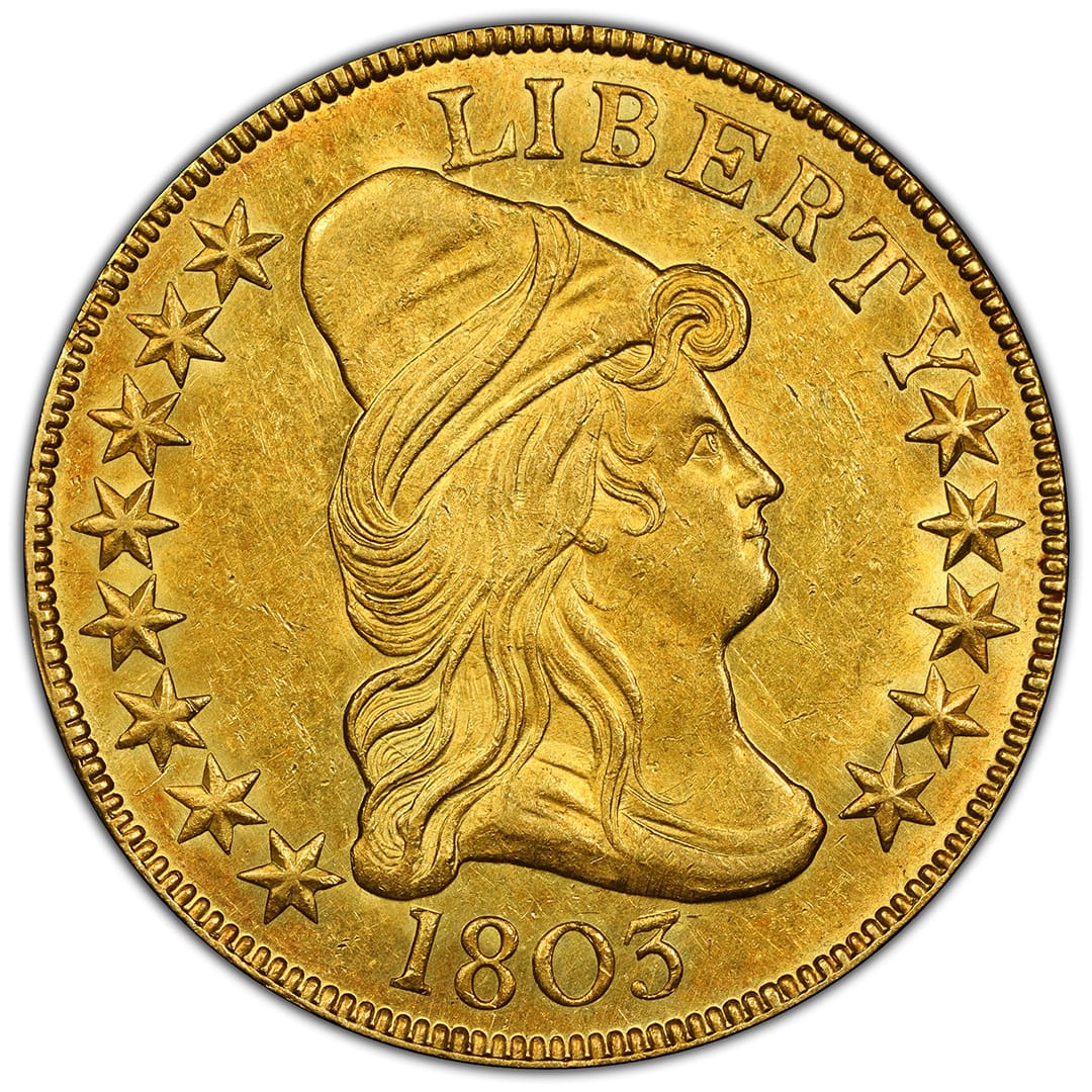 1803 $10 Extra Star Draped Bust $10 - Type 2 Heraldic Eagle PCGS MS61 ...