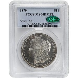 1879 $1 Morgan, PCGS MS64DMPL CAC