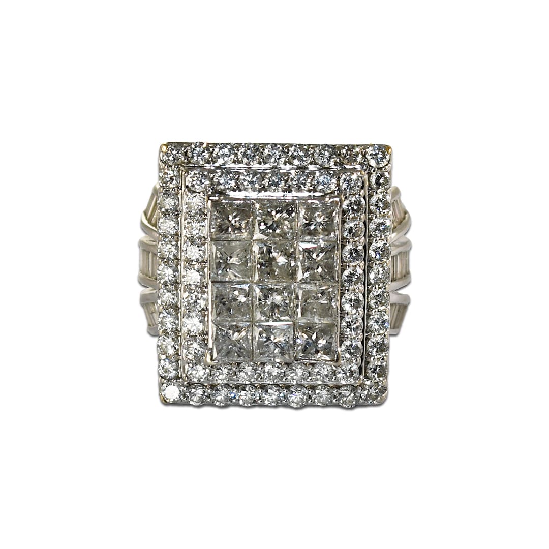 Diamond Cluster Ring