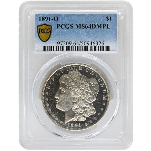 1891-O $1, DM Morgan Dollar, PCGS MS64DMPL