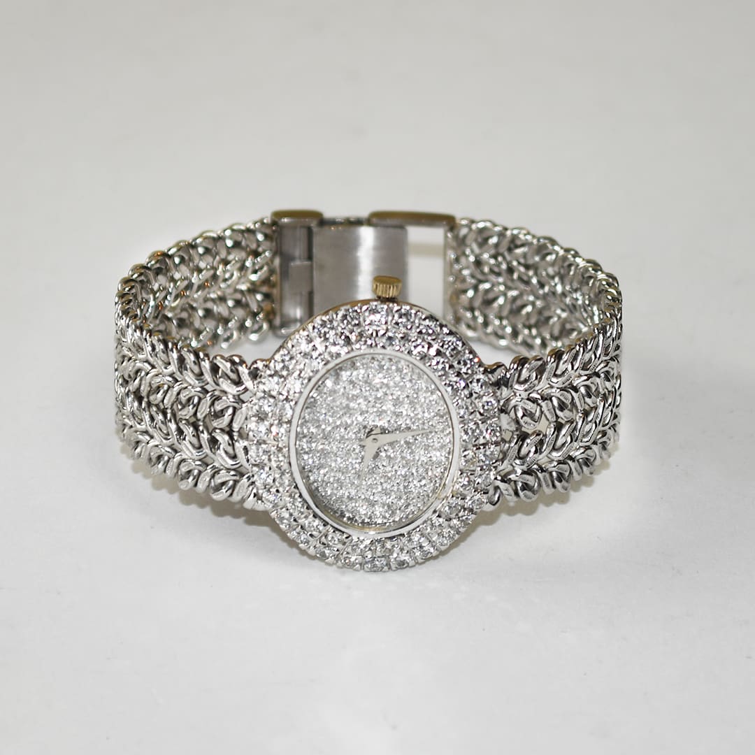 18K White Gold Bueche Girod Diamond Watch 3.00tdw - Image 3