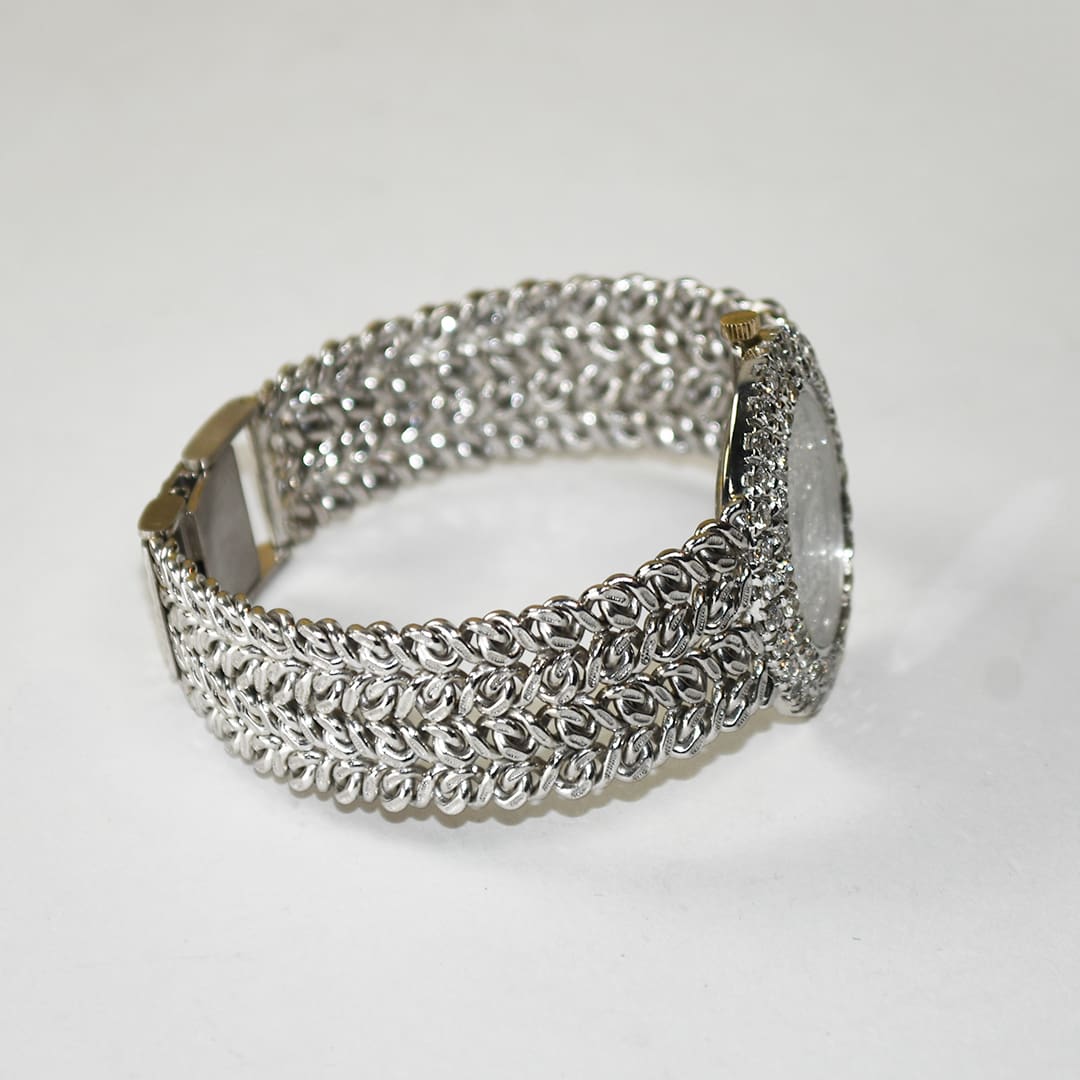 18K White Gold Bueche Girod Diamond Watch 3.00tdw - Image 4