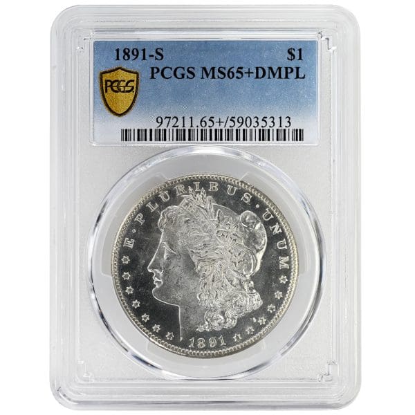 1891-S $1 Morgan Dollar, PCGS MS65+ DMPL, POP 3/1