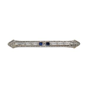Diamond and Blue Spinel Brooch