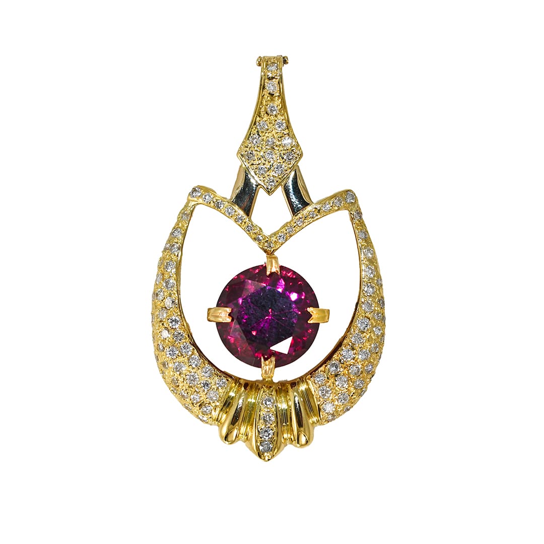 Garnet and Diamond Pendant