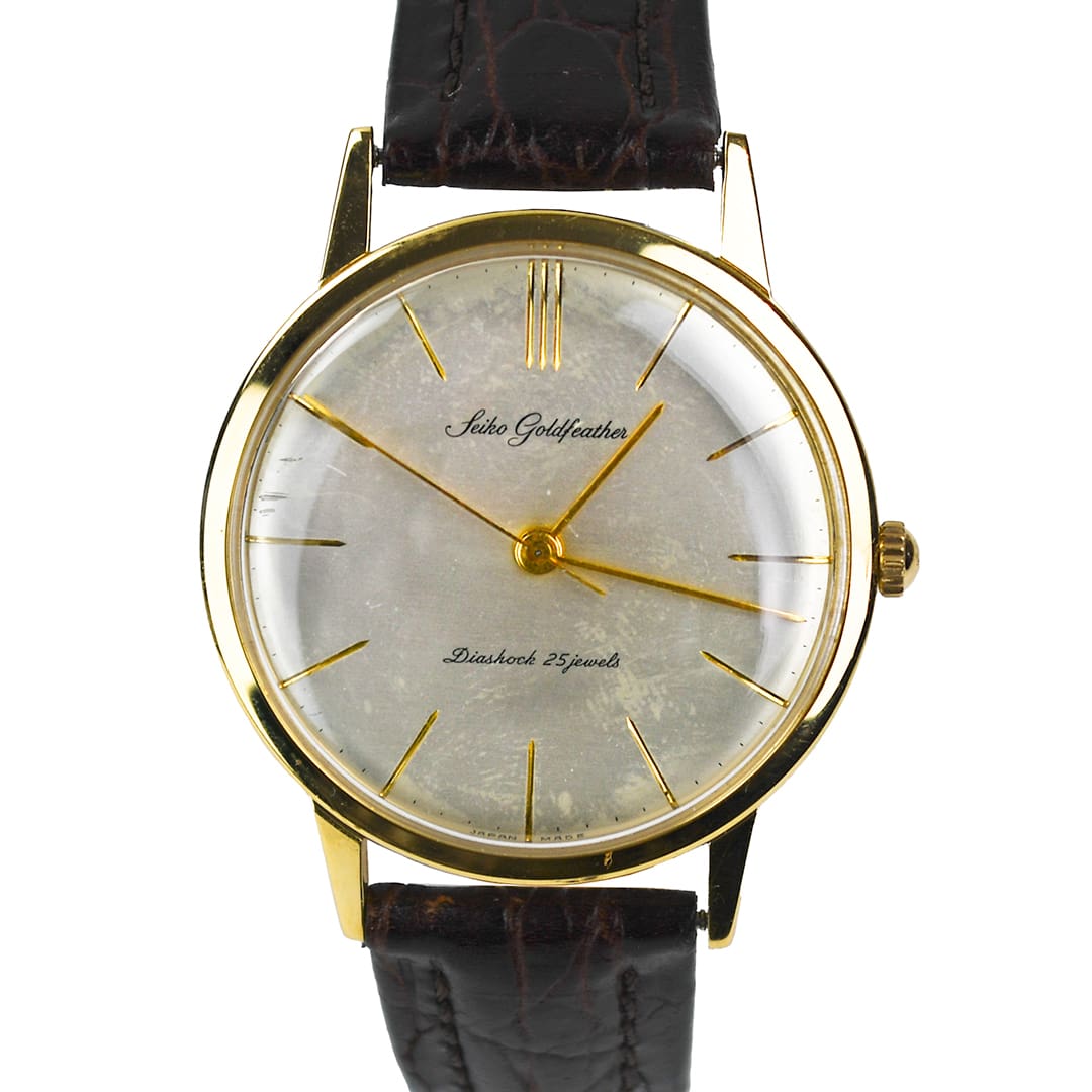 Vintage Seiko Goldfeather Watch in 18K Yellow Gold