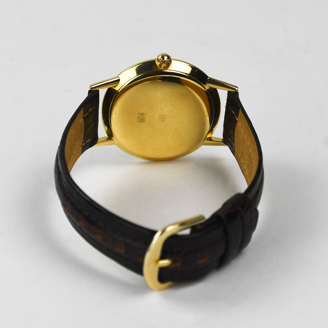 Vintage Seiko Goldfeather Watch in 18K Yellow Gold