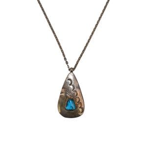 Sterling Silver Turquoise Pendant Necklace