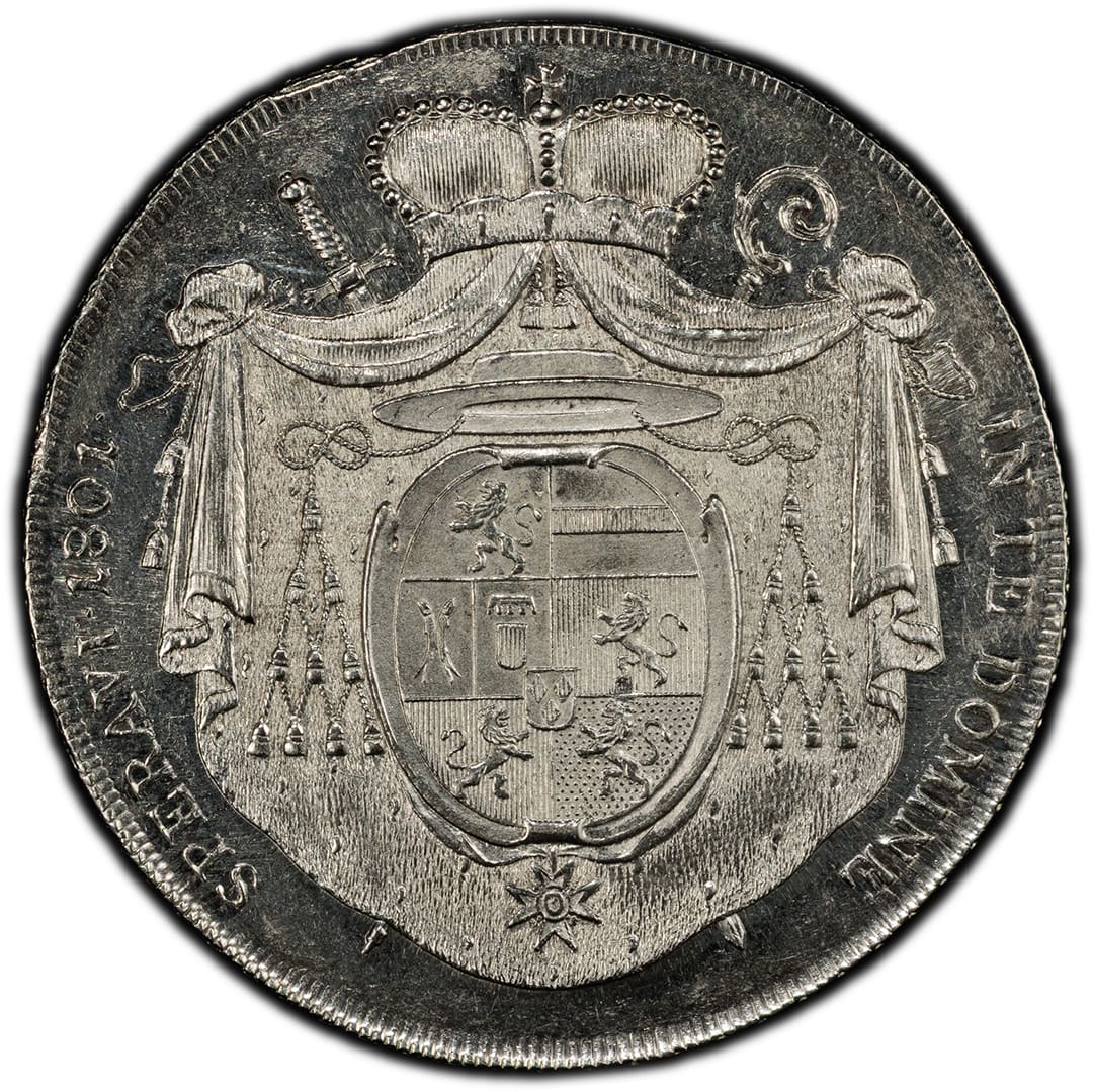 1801-A Thaler Gurk Austria Rare Coin, PCGS MS62