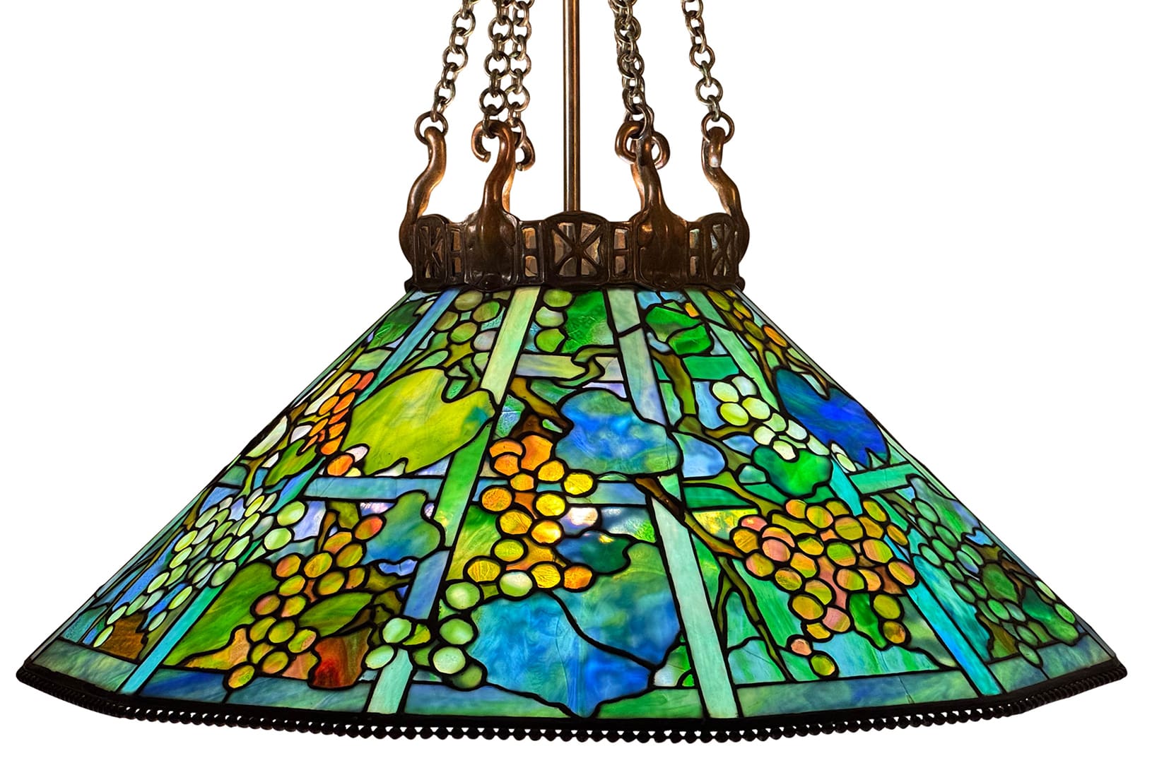 Tiffany Studios Chandelier Grapevine Trellis - Tangible Investments