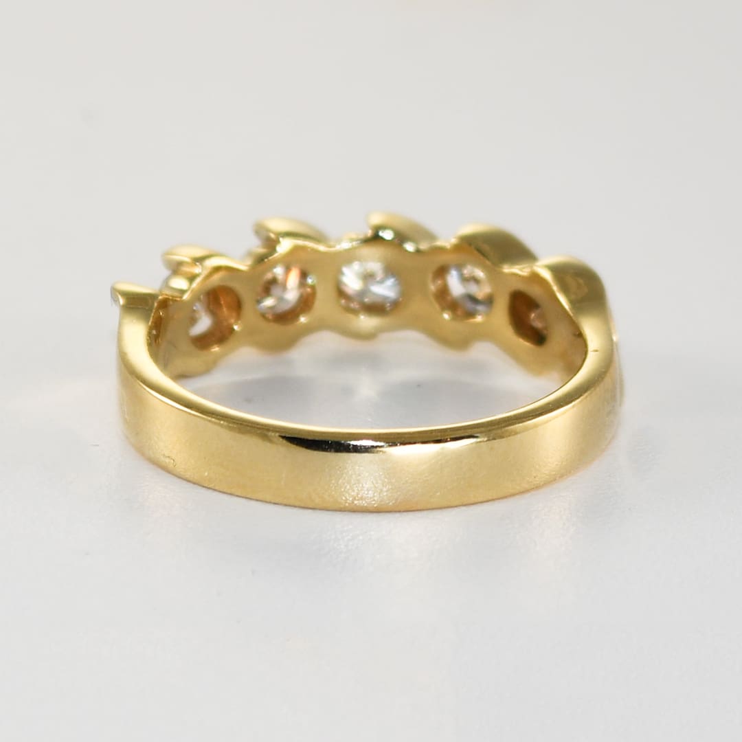 14K Yellow Gold Diamond Band Ring 0.75ct - Image 4