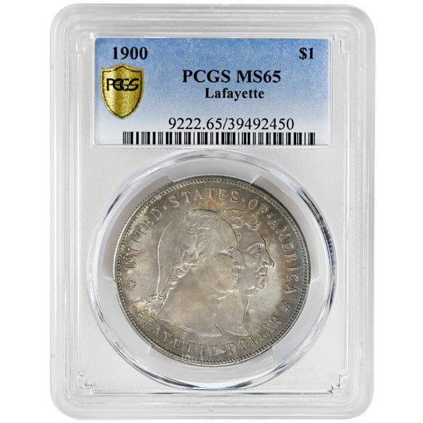1900 $1 Lafayette Silver Commemorative, PCGS MS65