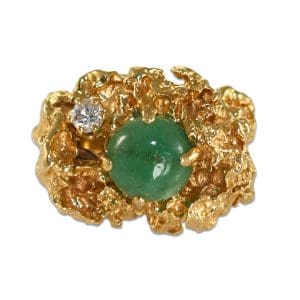 Emerald and Diamond Ring