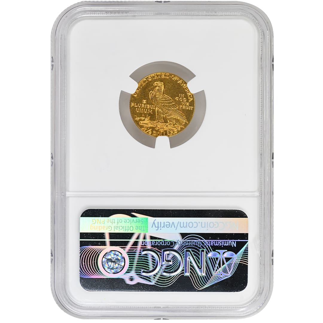 1910 $2.50 Indian Rare Coin, NGC PF65+