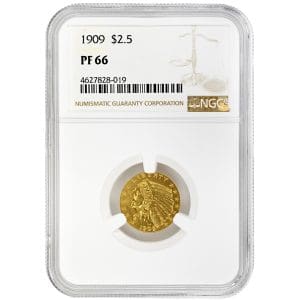 1909 $2.50 Indian NGC PF66