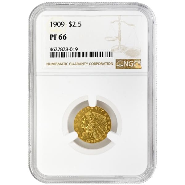 1909 $2.50 Indian NGC PF66
