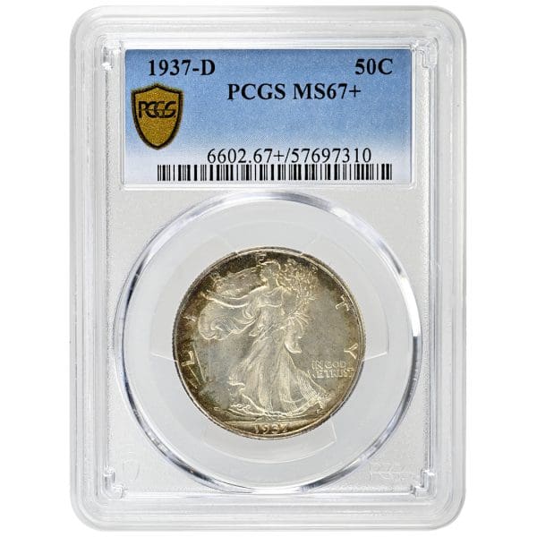 1937-D 50C Walking Liberty Half Dollar PCGS MS67+