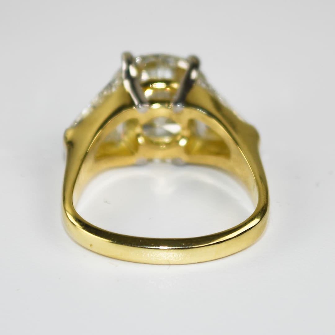 18K Yellow Gold GIA Certified Diamond Engagement Ring 6.73ct - Image 4
