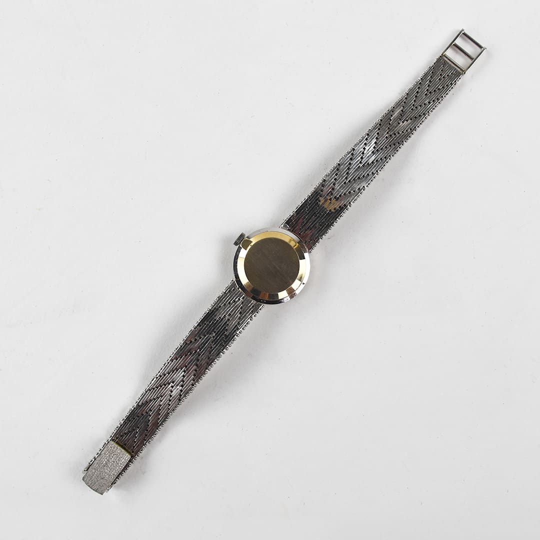 18K White Gold Vintage Diamond Omega Watch 21.5mm - Image 8