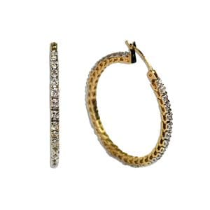 Diamond Hoop Earrings
